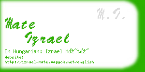 mate izrael business card